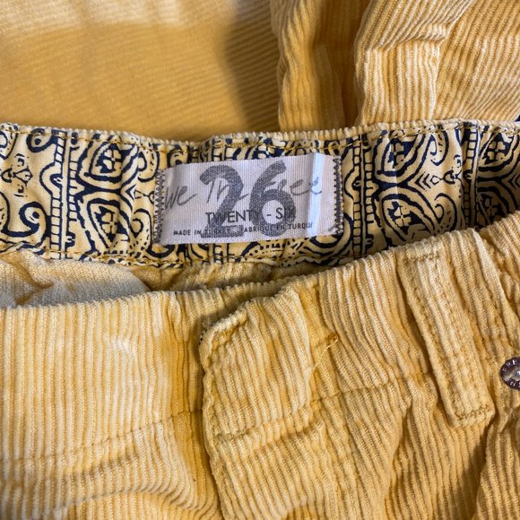Free People Yellow Corduroy Pants - Picture 3 of 5